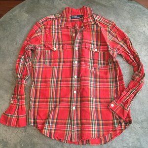 Iconic Polo Ralph Lauren Plaid Flannel Shirt Sz M